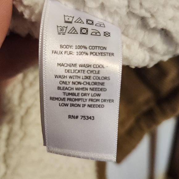 TELLURIDE CAMEL BROWN CORDUROY SHERPA LINED SNAP/BUTTON UP JACKET MENS SIZE XXL - Picture 5 of 10